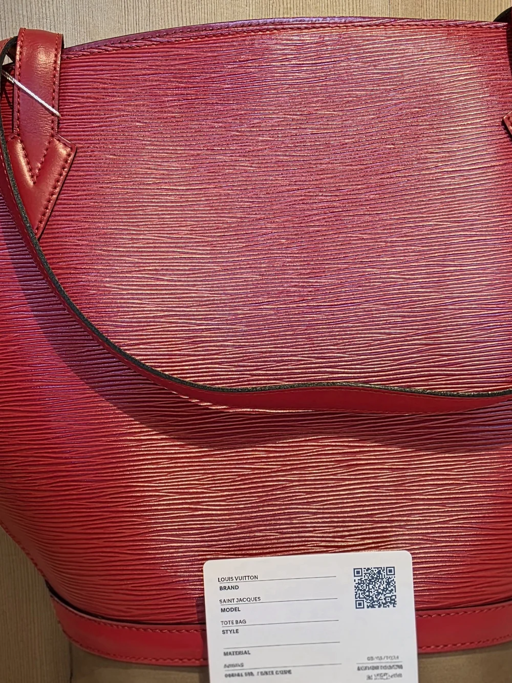 Louis Vuitton Red Epi Leather St. Jacques Women’s Tote